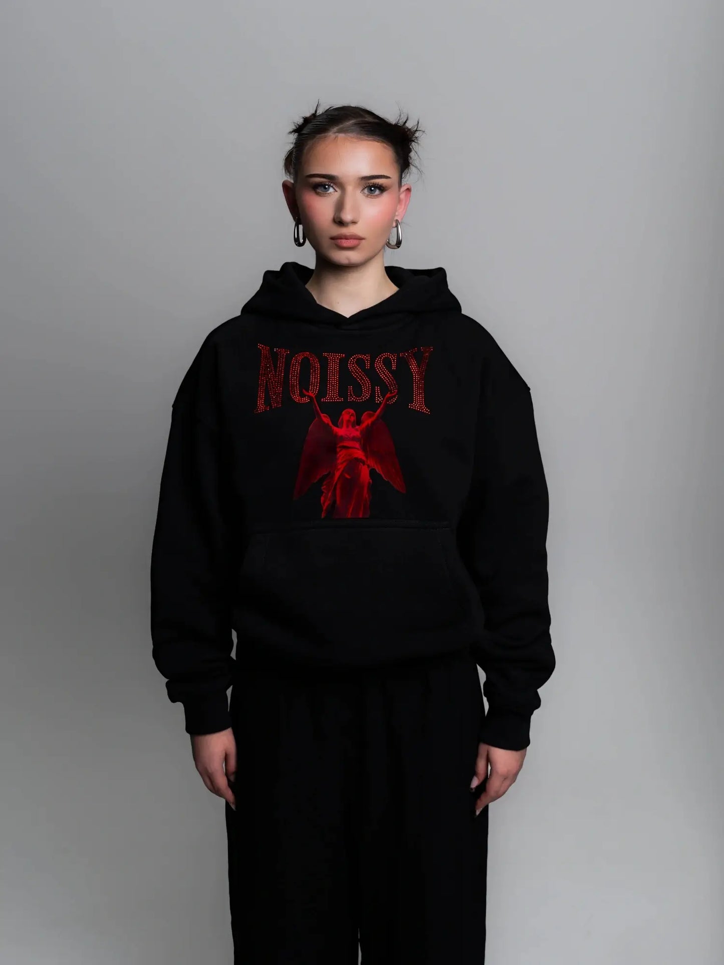 HOODIE RED ANGEL [BLACK]