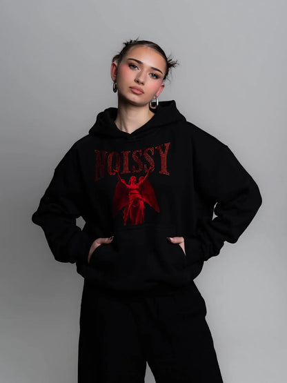 HOODIE RED ANGEL [BLACK]