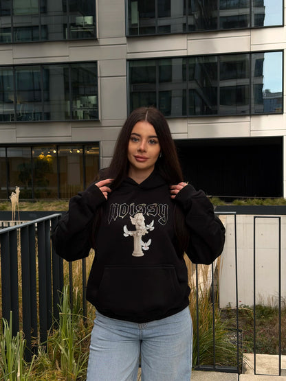 HOODIE WHITE ANGEL [BLACK]